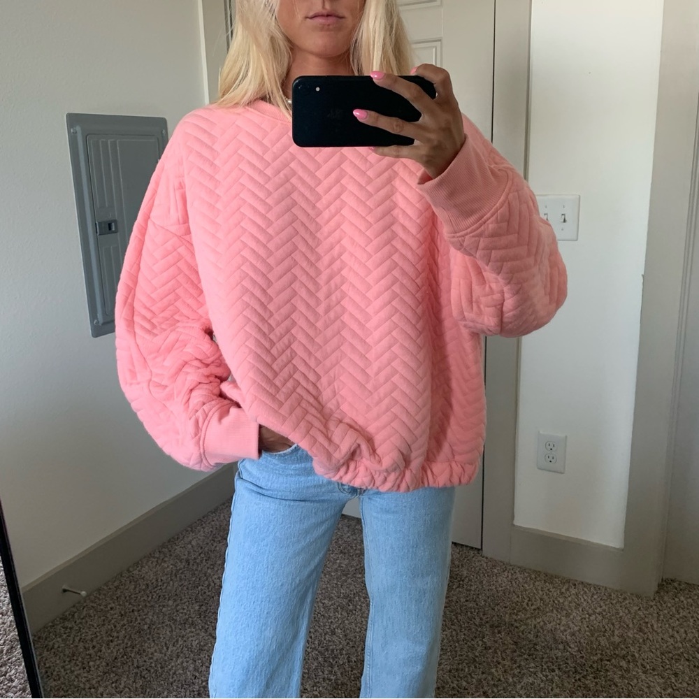 A New Day Light Pink Soft Crew Neck Pullover